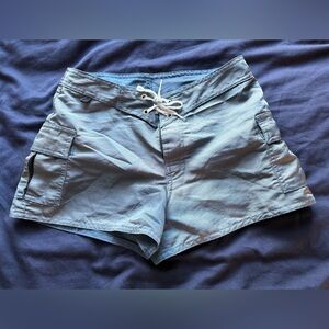Volcom Light Blue Drawstring Cargo Shorts